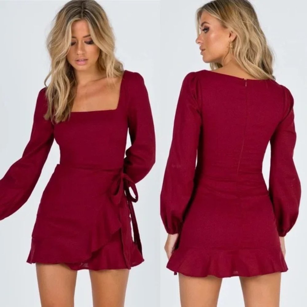 EXPRESS, burgundy dress, worn once
